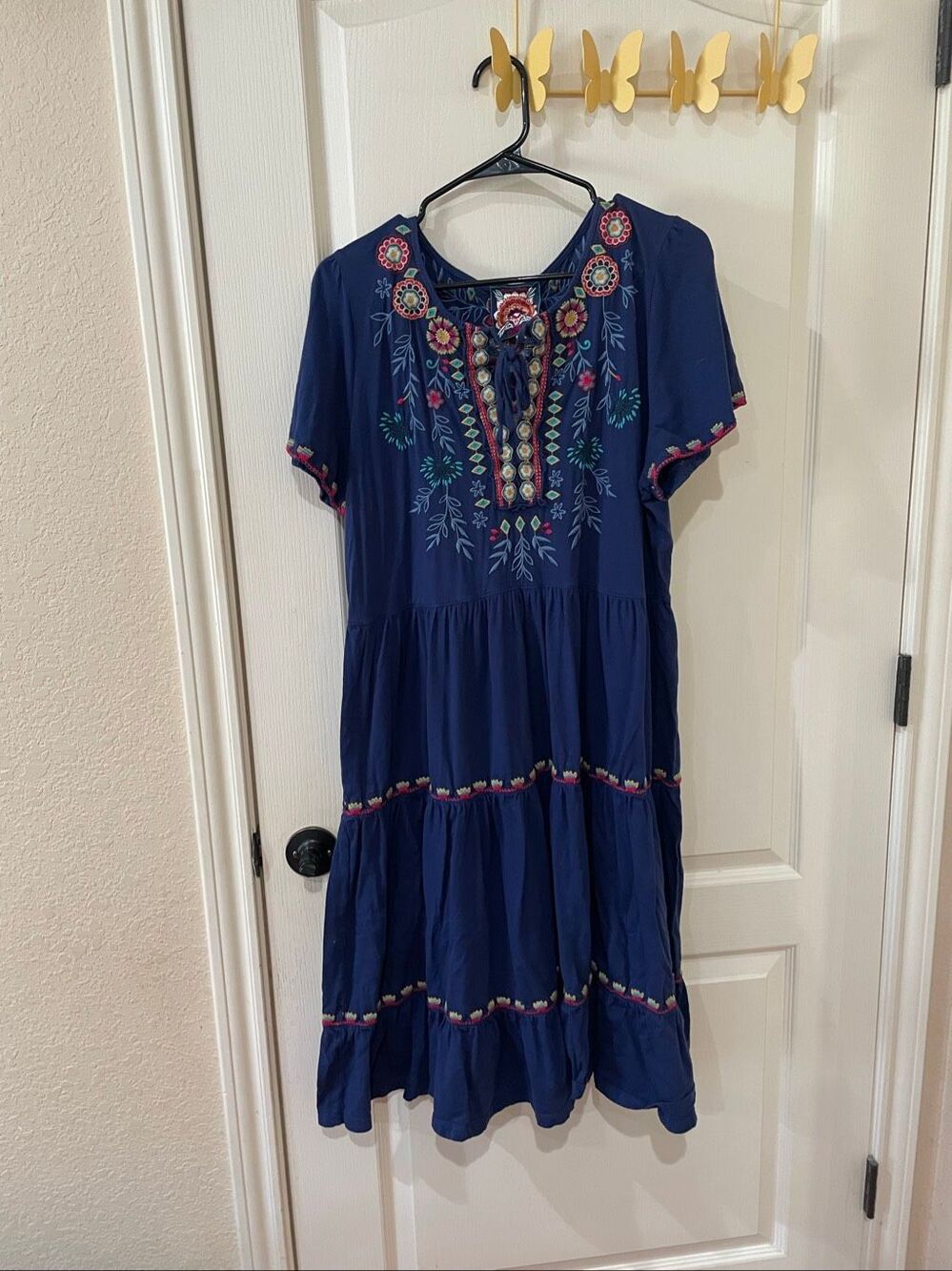 Johnny Was Sicilia Tiered Knit Dress Large - Picture 2 of 6
